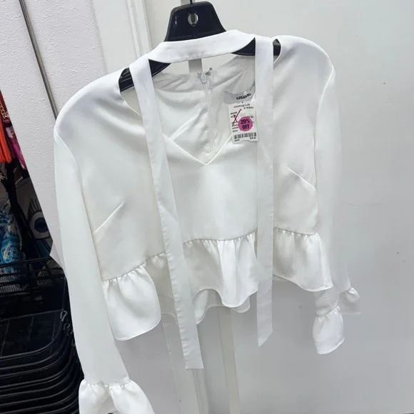 Likely White Ruffle Blouse Size Small NWT - Picture 1 of 1